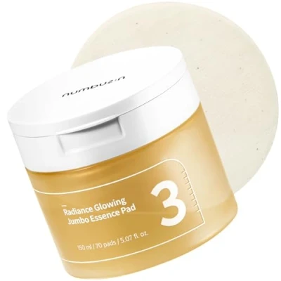 Abbildung von numbuzin No.3 Strahlend leuchtender Jumbo Essenz Pad, 70 Pads / 5.07 fl.oz 150ml Veganes Pad in Größe, Ausstrahlung, Hydratation