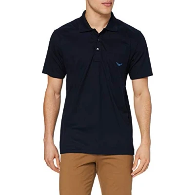 Abbildung von TRIGEMA Herren 637602 Polohemd, Blau Perle, 58
