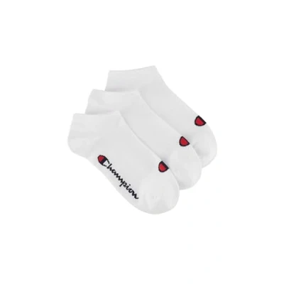 Abbildung von Champion Unisex Sneaker 3ER PACK Basic LOGO Socken, Größe: 35 38, Weiß