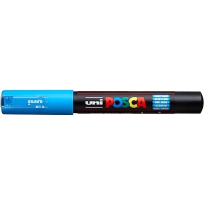 Abbildung von uni ball 186753 POSCA Marker mit extra feiner Rundspitze, hellblau