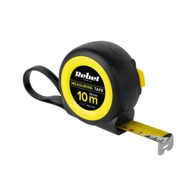 Abbildung von Professioneles robustes Massband mit Aufrollsystem 10m, Breite 25 mm Rebel RB 1134