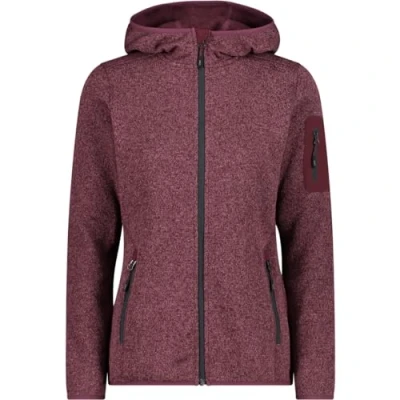 Abbildung von CMP Damenjacke mit fester Kapuze, Burgund Anthrazit, XS