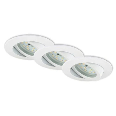 Abbildung von Briloner Leuchten LED Einbauleuchte, dimmbar, Strahler, Spots, Deckenstrahler, Deckenspot, Lampen Wohnzimmer, Einbaustrahler 230v, Deckeneinbauleuchten, Set, schwenkbar, rund