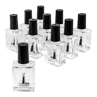Abbildung von Ideen mit Herz leere Lackflaschen für 10ml Inhalt Leerflaschen Nagellack aus Glas 6,8 x 3,1 2 cm Pinsel Applikator 10 Stück