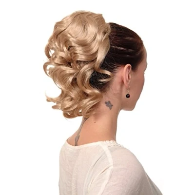 Abbildung von WIG ME UP JL 3023 15 Haarteil/Zopf gewellt halblang (35 cm) 1 Steckkamm + Gummizug Blond Hellblond