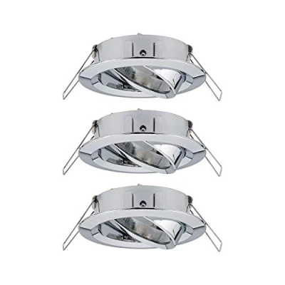 Abbildung von Paulmann 92488 Einbauleuchte Choose Spot schwenkbar max. 3x10W Deckeneinbaustrahler Chrom Einbaulampe ohne Leuchtmittel Alu