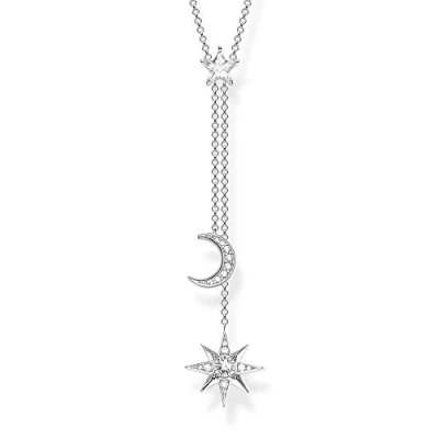 Abbildung von Thomas Sabo Damen Kette Stern &amp; Mond 925 Sterling Silber KE1900 051 14 L45V