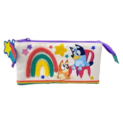 Abbildung von CYPBRANDS Unisex Kinder Bluey Portatodo Triple Rainbow Federmäppchen, bunt