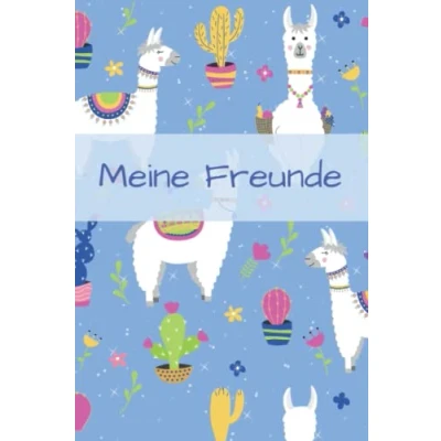 Abbildung von Meine Freunde: Freundebuch Schule Mädchen Freundschaftsbuch A5 Lama (Beste Freunde)