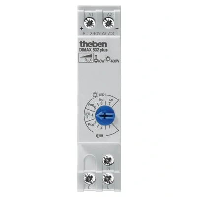 Abbildung von Theben 5320001 DIMAX 532 Plus I Universaldimmer Automatische Lasterkennung Einstellbare Mindesthelligkeit Multispannungs Eingang