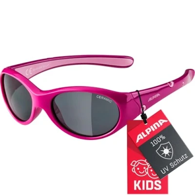 Abbildung von ALPINA FLEXXY GIRL Flexible und Bruchsichere Sonnenbrille Mit 100% UV Schutz Für Kinder, pink rose gloss, One Size
