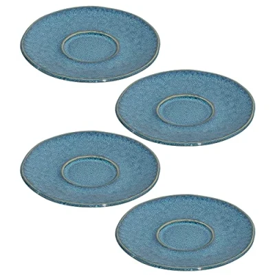 Abbildung von LEONARDO HOME 018603 MATERA Keramikuntertasse 11 cm blau 4er Set, Keramik