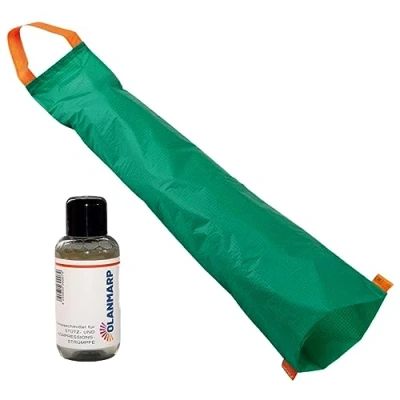 Abbildung von Arion Easy Slide Anziehhilfe für Kompressionssärmel Gr. M (Länge 55,5 cm) + Olanmarp Waschmittel Kompressionsstrümpfe 50 ml Müheloses Anziehen und optimale Pflege den Kompressionsarmstrumpf