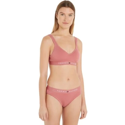Abbildung von Tommy Hilfiger Damen Bralette Lift Stretch, Rosa (Teaberry Blossom), XL