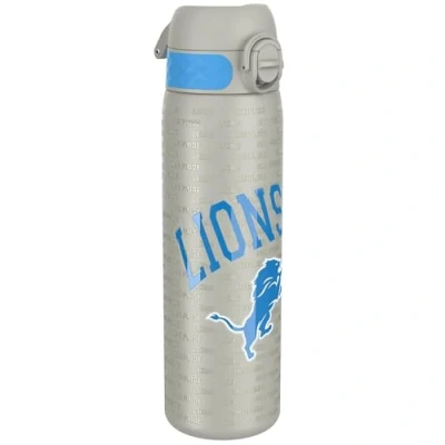 Abbildung von Ion8 Stahl Trinkflasche, 600 ml, Auslaufsicher, Einhandöffnung, Sichere Verriegelung, Spülmaschinenfest, Klappdeckel, Tragegriff, Leicht zu Reinigen, Langlebig, NFL Lions Design