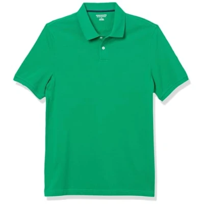 Abbildung von Amazon Essentials Herren Piqué Poloshirt aus Baumwolle, Schmale Passform, Grün, XL