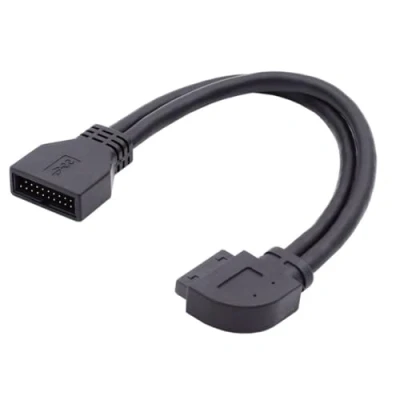 Abbildung von chenyang USB 3.0 20Pin 19Pin Motherboard 90 Degree Left Angled Extension Cable 5Gbps