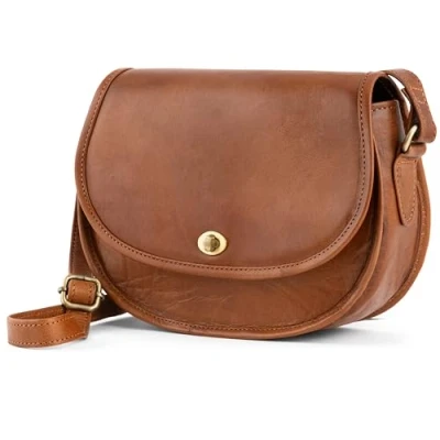 Abbildung von Berliner Bags Vintage Umhängetasche Pavia, Kleine Crossbody Schultertasche aus Leder, Handtasche für Damen Braun