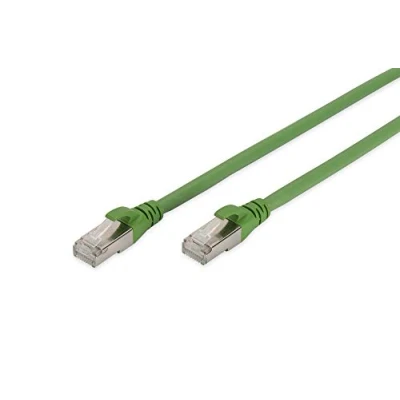 Abbildung von DIGITUS LAN Kabel Cat 6A 1m PUR Netzwerkkabel S/FTP Geschirmt Öl &amp; UV Beständig Kompatibel zu 6 Grün