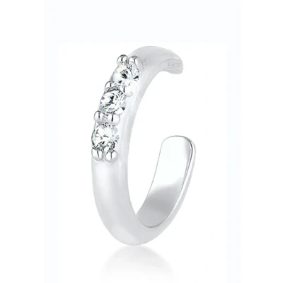 Abbildung von Elli Glass Crystal Ohrringe silvercoloured, Damen, Größe: One Size, Silver coloured