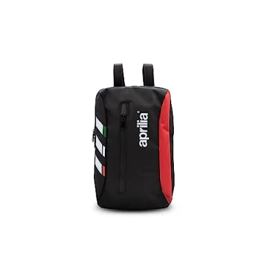 Abbildung von Aprilia Unisex E Scooter Bag &amp; Backpack Tasche, Schwarz mit roten Einsätzen