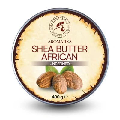 Abbildung von Shea Butter Kaltgepresst und Unraffiniert 400g Rein Natürlich Karité Body Afrika Ghana Körperbutter Intensive Pflege für Gesicht Körper Haare Körperpflege