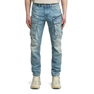 Abbildung von G STAR Rovic ZIP Regular Tapered Cargohose, Herren, Größe: 34x30, Vintage cumulus blue