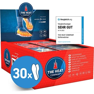 Abbildung von THE HEAT COMPANY Sohlenwärmer 30 Paar EXTRA WARM Wärmesohlen Fußwärmer 8 Stunden warme Füße sofort einsatzbereit luftaktiviert rein natürlich Größe X Large: 44 46