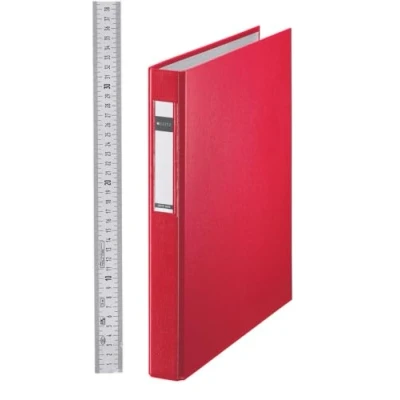 Abbildung von Leitz 42120025 Ringbuch Standard, A4, PP, 4 Ringe, 25 mm, rot