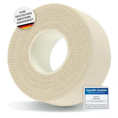 Abbildung von Mantle Fingertape 2,5cm x 10m 1 Rolle weiß Klettern Bouldern Kampfsport Volleyball Handball Basketball Kraftsport Sporttape