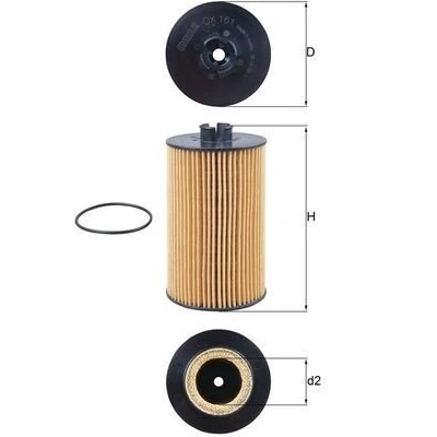 Abbildung von MAHLE ORIGINAL OX 161D Ölfilter Filtereinsatz MERCEDES BENZ: Vario Minibus, UNIMOG