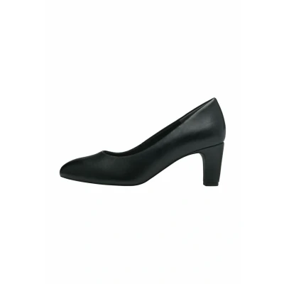 Abbildung von Tamaris Damen Pumps Blockabsatz Vegan; BLACK MATT, EU 43