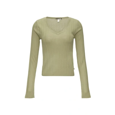 Abbildung von QS Strickpullover, Damen, Größe: Large, Helles olivgrün