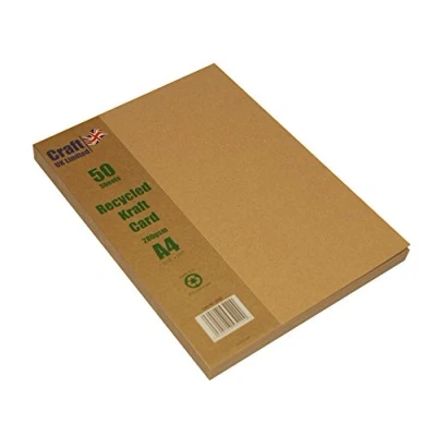 Abbildung von Craft UK 50Stück A4, blanko, recyceltem Kraft Karte 280g/m²