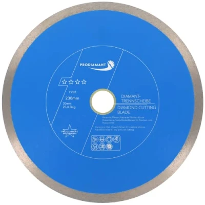 Abbildung von PRODIAMANT Profi Diamant Trennscheibe PRORIM 230 mm x 30/25,4 kein ausbrechen bei glasierten Fliesen Feinsteinzeug Keramik