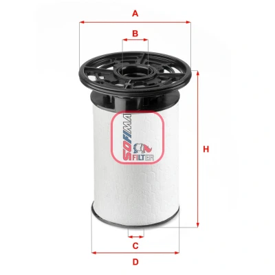 Abbildung von SOFIMA S 1076 NE Kraftstofffilter Filtereinsatz FIAT: Ducato III Van, Platform / Chassis, ALFA ROMEO: Giulia Saloon