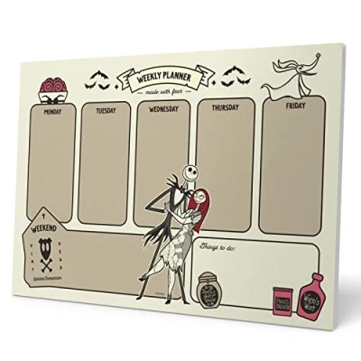 Abbildung von Grupo Erik Wochenplaner Block A4 Kalender Planer The Nightmare Before Christmas Tischplaner Tischkalender ohne Datum Schreibtischunterlage Papier