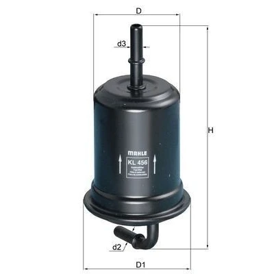 Abbildung von MAHLE ORIGINAL KL 456 Kraftstofffilter Leitungsfilter 8 7,9 TOYOTA: Land Cruiser Prado 120, HILUX 3 Pick up