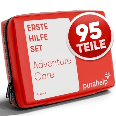 Abbildung von Erste Hilfe Set Outdoor Kompakt &amp; Leicht 95 Teile für Wandern, Outdoor, Camping, Fahrrad Reiseapotheke Kinder