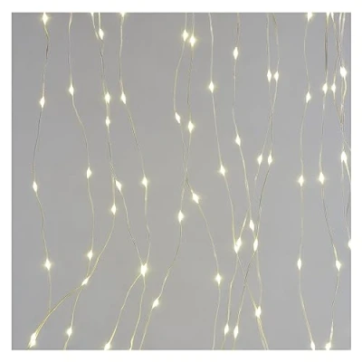Abbildung von EMOS LED Lichtervorhang, 180 LEDs Drop Lichterkette, 1,7m lange Weihnachtslichterkette + 3m Zuleitung inkl. Netzteil, 8 Lichtmodi, für Partys, Weihnachten, warmweiß, IP44 Innen und Außen