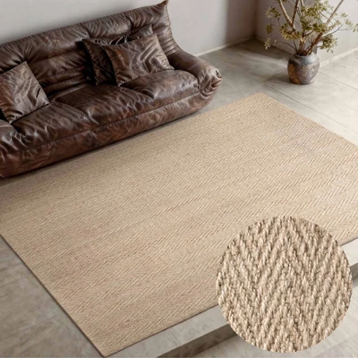 Abbildung von Villeroy &amp; Boch Teppich Rechteckig Fischgrät 200x300 cm Jute