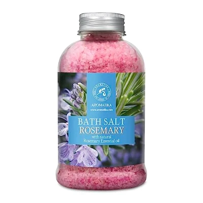 Abbildung von Rosmarin Salz 600g Meersalz mit Natürlichem Ätherischen Öl Mineralsalz Badezusatz Badesalz für Körperpflege Schönheit Entspannung Aromatherapie
