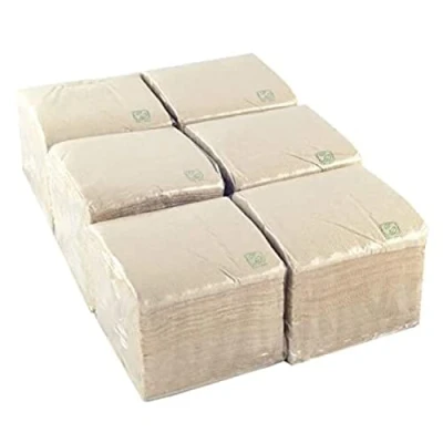 Abbildung von Hostelnovo 600 Stück Cocktailservietten der Marke Bio Eco Color Natural 100% recycelbar Micropoint 10 x cm (gefaltet) und 20 (aufgeklappt)
