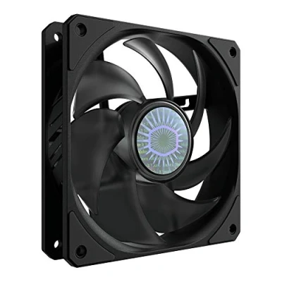 Abbildung von Cooler Master SickleFlow 120 V2 Schwarzer Gehäuselüfter, Fan mit ausgewogenem Luftstrom, 62 CFM, 2,5 mmH2O, 8 bis 27 dBA Schwarz