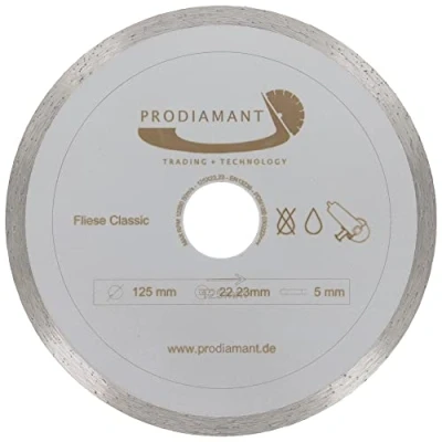 Abbildung von PRODIAMANT Diamant Trennscheibe Fliese 125 mm x 22,2 Diamanttrennscheibe 125mm