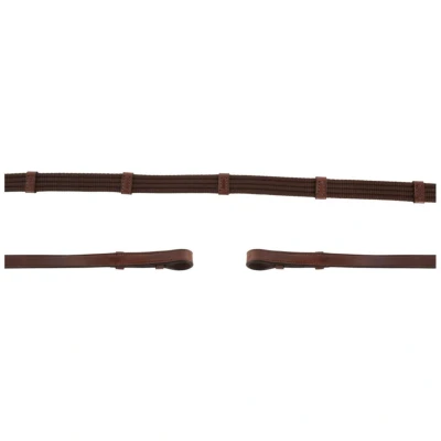 Abbildung von BR Zügel 19mm Blind/Runde Schnalle Oak/Silber Warmblut