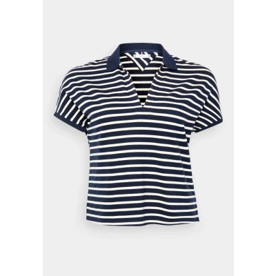 Abbildung von Tommy Hilfiger Curve Poloshirt, Damen, Größe: 50, Dark night navy/calico