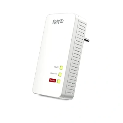 Abbildung von AVM FRITZ!Powerline 1260 Single Adapter (1.200 MBit/s, WLAN Access Point, ideal für Media Streaming oder NAS Anbindungen, deutschsprachige Version) weiß