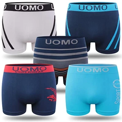 Abbildung von L&amp;K 5er Pack Herren Boxershort Unterwäsche Microfaser Retroshorts Mehrfabrig Gemischt Muster 1202UN L/XL