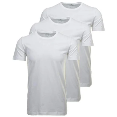 Abbildung von RAGMAN Herren T Shirt 3er Pack rund Body Fit, Weiss, M